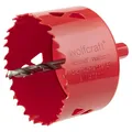 wolfcraft Bi-Metall-Lochsäge ⌀ 76 mm I 5494000 I Für Trockenbaumaterialien, Holz, Kunststoffe und Metalle, Schnitttiefe 40 mm