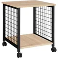 Tectake Beistelltisch Gary Industrial Style Holz und Stahl  40 x 40 x 48 cm Industrial Holz Hell  Eiche Sonoma