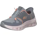 Skechers Damen Glide-Step Pro Sneaker, Gray Mesh/Orange Trim, 40 EU