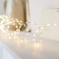 Lights4fun 378er Micro LED Lichterkette warmweiß strombetrieben