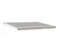 vidaXL Markise Ausziehbare Markise Hellgrau 400 x 300 cm (1-St)