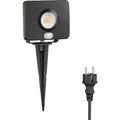 ledscom.de LED Gartenstrahler Wega mit Erdspieß für außen mit Bewegungsmelder, schwarz 10,837W 944lm warm-weiß