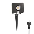 ledscom.de LED Gartenstrahler Wega mit Erdspieß für außen mit Bewegungsmelder, schwarz 10,837W 944lm warm-weiß