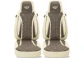 BREMER SITZBEZÜGE Autositzbezug für Fiat Ducato Jumper Boxer (PLKT211), Set, 2-tlg., Schonbezüge Sitzbezüge Fahrer und Beifahrer, in Beige/Braun