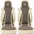 Bremer-Sitzbezüge Wohnmobil Schonbezüge für Fiat Ducato, beige/braun