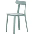 Vitra Stuhl All Plastic Chair eisgrau blau, Designer Jasper Morrison, 42.5x76x46 cm