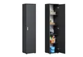 Home Collective Mehrzweckschrank Schmaler Schrank 40 cm breit mit 1 Tür & 4 Einlegeböden (Universalschrank Haushaltsschrank für Haushalt, Flur, Büro oder Schlafzimmer) 40x35x184 cm (BxTxH), Anthrazit