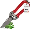 Gartenschere 14 cm, Bypass-Schere aus Edelstahl, Kräuterschere, Strauch-& Rosenschere, Rebschere, Baumschere für kleine Hände
