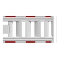 Schake Schake-Euro2-Schrankenzaun Typ Nox weiß, mit vorm. Lampenadapter, Folie Typ 1, rot / weiß