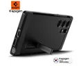 Spigen Handyhülle Hülle für Samsung Galaxy S24 Ultra Case Schutzhülle Robust 6,8 Zoll, Ständer, Anti-Kratz, Doppelbeschichtung, Kabelloses Laden