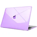 Fintie Hülle Kompatibel mit MacBook Pro 13 (2016-2022) A2338(M2/M1)/A2289/A2251/A2159/A1989/A1706/A1708, Ultradünne Hartschale Schutzhülle, Lila