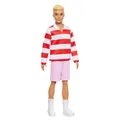 194735255689 Barbie Ken Fashionistas Lalka Bluzka czerwono-białe paski HYV01 WB6