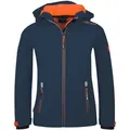 Trollkids Jungen Trollfjord Softshelljacke - 104 - mystic blue/orange