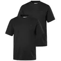 Men Plus T-Shirt T-Shirt Basic 2er-Pack Halbarm V-Ausschnitt schwarz 7XL