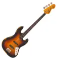 Vintage Icon VJ74MRSSB E-Bass im Aged Look mit Distressed Sunset Sunburst Finish