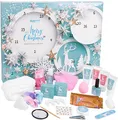 BRUBAKER Cosmetics Beauty Adventskalender 2025 - der XXL Wellness Weihnachtskalender für Frauen und Mädchen - 24 x Körperpflege Produkte & Spa Accessoires - Mint Blau