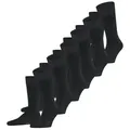 FALKE Socken Happy 6-Pack (6-Paar) Set aus 6 Paar Baumwollstrümpfen schwarz 39-42