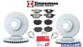 ZIMMERMANN BREMBO BREMSENSATZ WK GELOCHT 348 330mm VORNE HINTEN BMW 5ER F10 F11