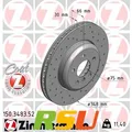 2x Zimmermann Bremsscheibe SPORT Z 150.3483.52 Höhe 66 mm Lochkreis 120 mm