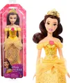Mattel Disney Prinzessin-Spielzeug, bewegliche Belle-Modepuppe mit glitzernder Kleidung und Accessoires, inspiriert vom Disney-Film, Geschenk für Kinder, HLW11