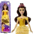 Mattel Disney Prinzessin-Spielzeug, bewegliche Belle-Modepuppe mit glitzernder K