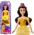 Disney HLW11 Prinzessin-Spielzeug bewegliche Belle-Modepuppe glitzernde Kleidung