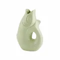 Gift Company Vase Monsieur Carafon S, Dekovase in Fisch-Form, Steingut, Seafoam