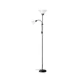 BRILLIANT Lampe Spari Deckenfluter Lesearm schwarz/weiß 1x A60, E27, 60W, geeignet für Normallampen (nicht enthalten) Mit Schnurzwischenschalter