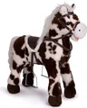 Pink Papaya Stehpferd zum draufsitzen | 60cm Spielpferd zum Reiten | Pferd zum Reiten für Kinder mit Sound | Sattel Pferd - Felix