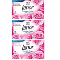 Lenor Stoff Wäschetrockner Bettwäsche Rosa Blüte, 3 Packungen à 34 Blatt
