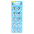 VINNIC 10 Stück Knopfzellen AG9, L936, SR936, SR45, 394, 524, RW33 Alkaline Batterie