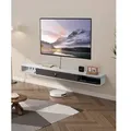 VEVOR TV Schrank hängend Wandhalterung, Fernsehschrank mit Kabelloch, schwebendes TV-Regal mit Stauraum für DVD-Player Kabelbox Spielekonsole, Häng