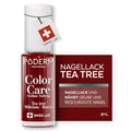 PODERM - TEEBAUM-NAGELLACK COLOR CARE Allurarot - verbessert das Aussehen für die gelbe oder brüchige - 2 IN 1 PFLEGE - Hergestellt in der Schweiz