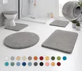 Kleine Wolke Badematte RELAX, Badvorleger, Badezimmer Teppich, Höhe 30 mm, rutschhemmend beschichtet, fußbodenheizungsgeeignet, Polyacryl, rechteckig, Badteppich, meliert, rechteckig, rund & als Set erhältlich