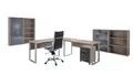 BMG Möbel Büromöbel-Set Office Edition Set 1, (Büro Sparset, 6-tlg), Schränke abschließbar, Regale mit verstellbaren Einlegeböden