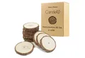 Candelo Kantholz 40 Holzscheiben - Rund 9 - 10 cm Durchmesser ohne Loch aus Naturholz, (Set 40-tlg), - glatte Untersetzer zum Basteln - Holz Log Deko