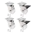 Emuca Lot von 4 transparente Rollen Slip mit Montageplatte, Durchmesser 50mm,