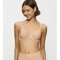 Triumph Bügel-BH Modern Soft+Cotton W mit dezenten Glanz-Streifenmuster und breiten Trägern beige|braun 105