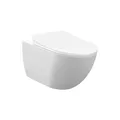 CREAVIT Spülrandloses Hänge-WC mit Taharet Bidetfunktion & Intimdusche inkl. Softclose Duroplast-Deckel FE322
