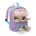 NICI Rucksack mit Plüschtier 21x26cm Koala 25cm - lila - Abnehmbarer Pluschspielzeug Weich Flauschig- Kindergartenrucksack mit Kuscheltier für 2-5 Jährige Jungen und Mädchen - 63039