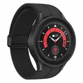 Samsung Galaxy Watch5 Pro, Runde Bluetooth Smartwatch, Wear OS, Outdoor-Fitnessuhr, Fitness-Tracker, 45 mm, Titanium Black