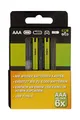 VERICO LoopEnergy AAA 900 Wiederaufladbare USB-C Batterie AAA 1,5V 900mWh (600mAh) Li-Ion, 6 Stück, Schnellladung via USB-C Anschluss in ca. 2 Stunden, 3 x 2er Pack AAA, 3 Kabel USB - A auf 2X USB-C