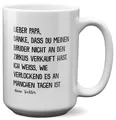 XL Tasse Papa Geschenk Vatertag von Tochter Vater Geburtstag Kaffeetasse Mann