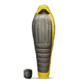 Sea to Summit - Spark Ultralight Daunenschlafsack Long (-9°C) - Mumienschlafsack mit Daunenfüllung - Körperlänge - 850+ Loft Ultra-Dry Down - 3 Jahreszeiten - Für Wanderungen - Grey & Yellow - 786g