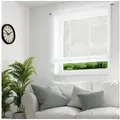 Neutex for you! Raffrollo ALLURE, mit Klettband, freihängend, dezent natürliche Optik weiß 80 cm x 140 cm