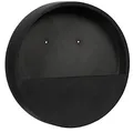 Finestgreen Hanging Wally Pflanzgefäß Schwarz | Wandgefäß zum bepflanzen (XS Ø:30 T:7 cm, Schwarz) | Pottery Pots