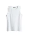 someday Damen Top | Geripptes Top KLEANNE Slim aus BCI Cotton Mix White, 42