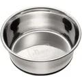HUNTER Edelstahlnapf, Futter- oder Trinknapf aus Edelstahl, Rutschhemmender Silikonrand am Boden, Pflegeleicht und spülmaschinengeeignet, Langlebig, stoß- und kratzresistent, Größe: 1900 ml
