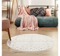Carpet City Hochflor-Teppich Focus 3382, rund, Höhe: 20 mm, Boho-Teppich, Hochtief-Muster/ 3D-Effekt, für Wohnzimmer, Schlafzimmer