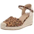 Ital-Design Beige Wedges mit Blumenstickerei – Sommerliche Eleganz Schnürpumps (89372877) Keilabsatz/Wedge Pumps in Braun beige|braun 38 EU